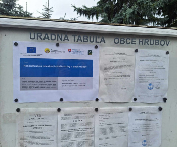 Rekonštrukcia miestnej infraštruktúry v obci Hrubov