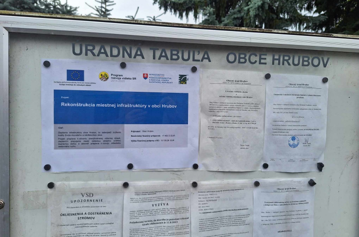 Rekonštrukcia miestnej infraštruktúry v obci Hrubov